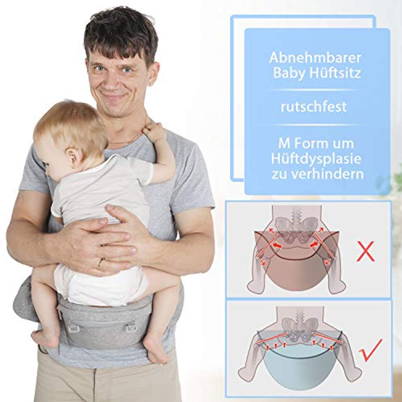 Lictin Babytrage Bauchtrage 3,5-20kg