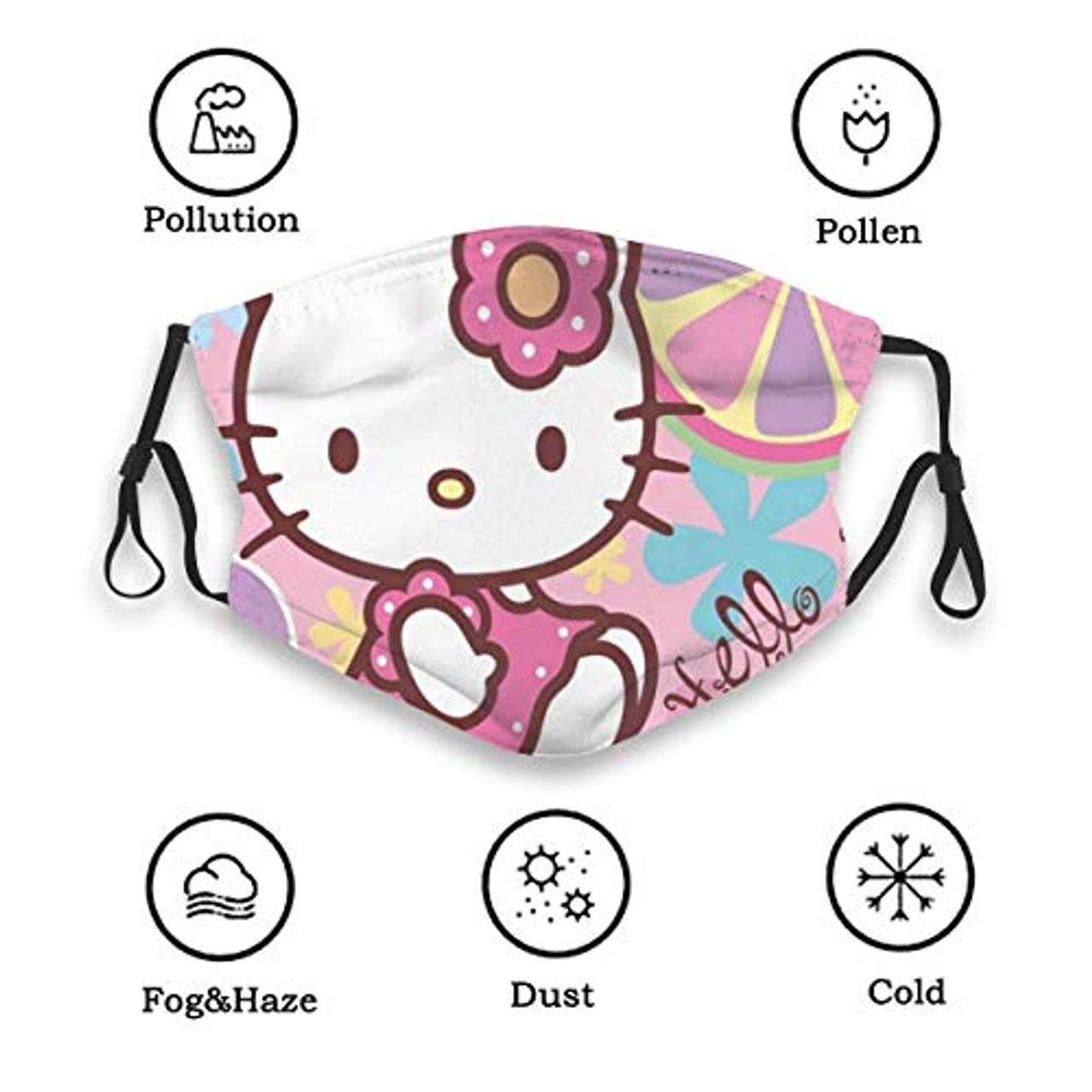Hello Kitty im Sommer Mundschutz Anti-Staub Waschbar Wiederverwendbarer