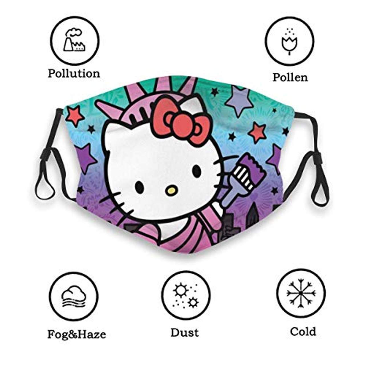 Hello Kitty Doodle Mundschutz Anti-Staub Waschbar Wiederverwendbarer