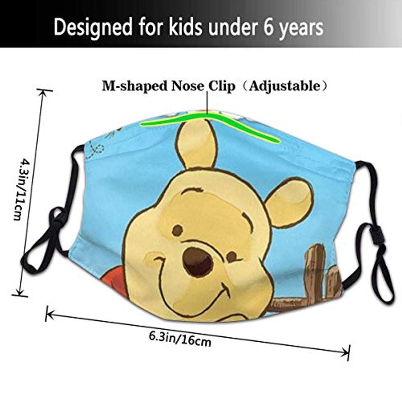 Winnie-The-Pooh Mundschutz Anti-Staub waschbar Wiederverwendbarer Mundschutz Modedesign