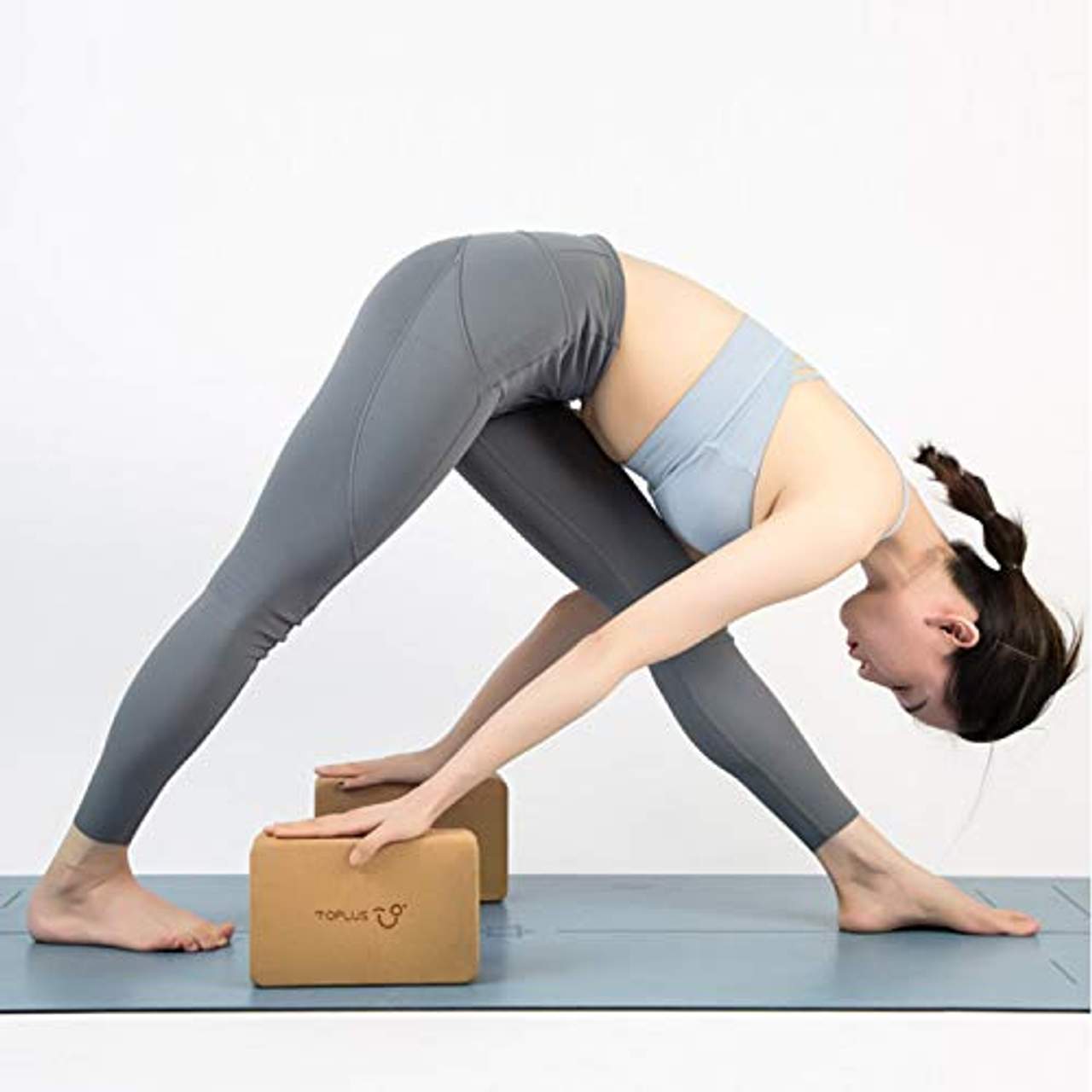 TOPLUS Yoga Block für Anfänger und Fortgeschrittene aus 100% Naturkork，Korkblock