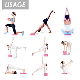 Umi Yoga Blöcke hochdichter Eva Schaum halbe Höhe Yogablock Korkblock für Yoga und Pilates Fitness Brand