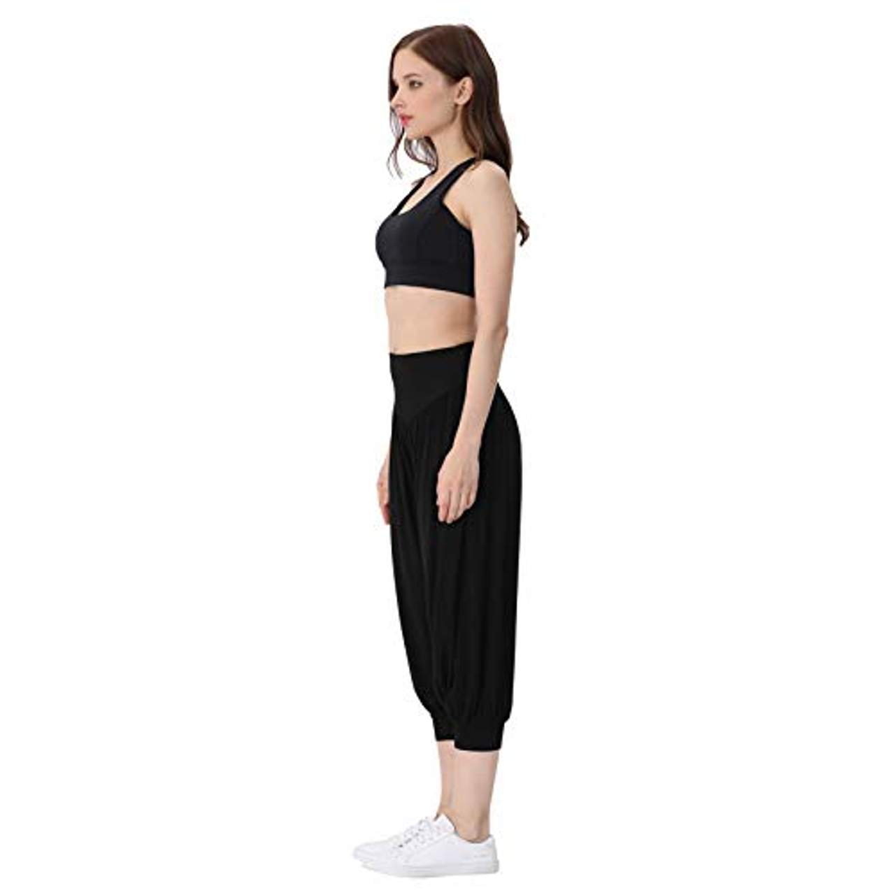 Hoerev Frauen-Super Soft Modal Spandex Harem Yoga Pilates
