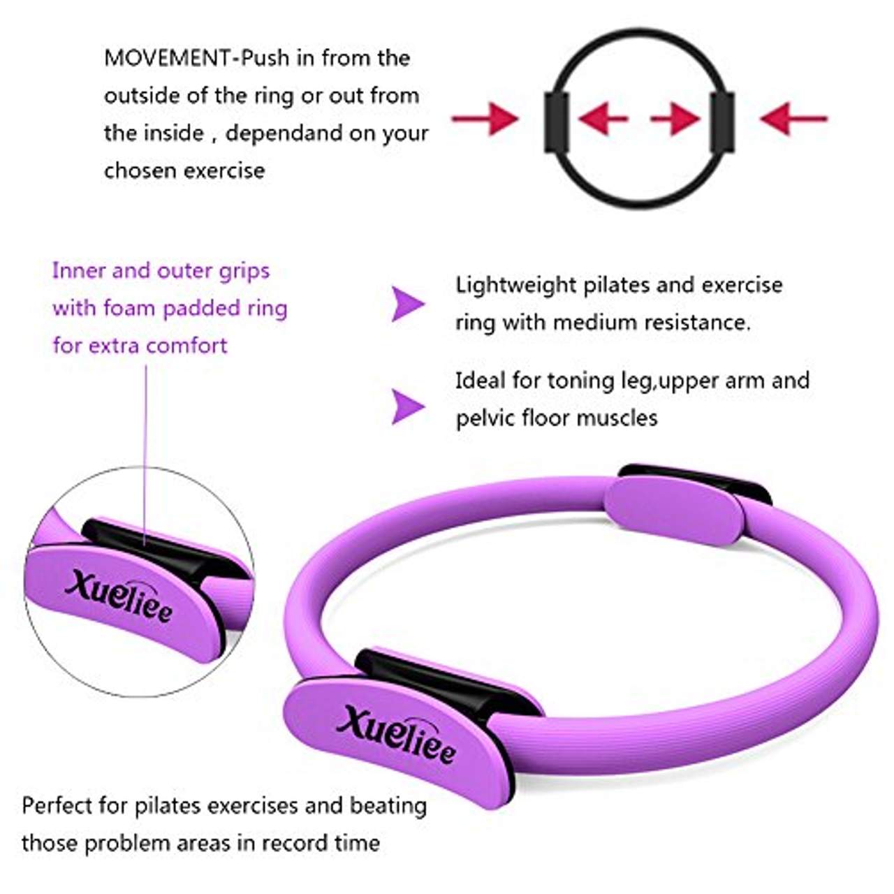 Xueliee Pilates Double Handle Ring