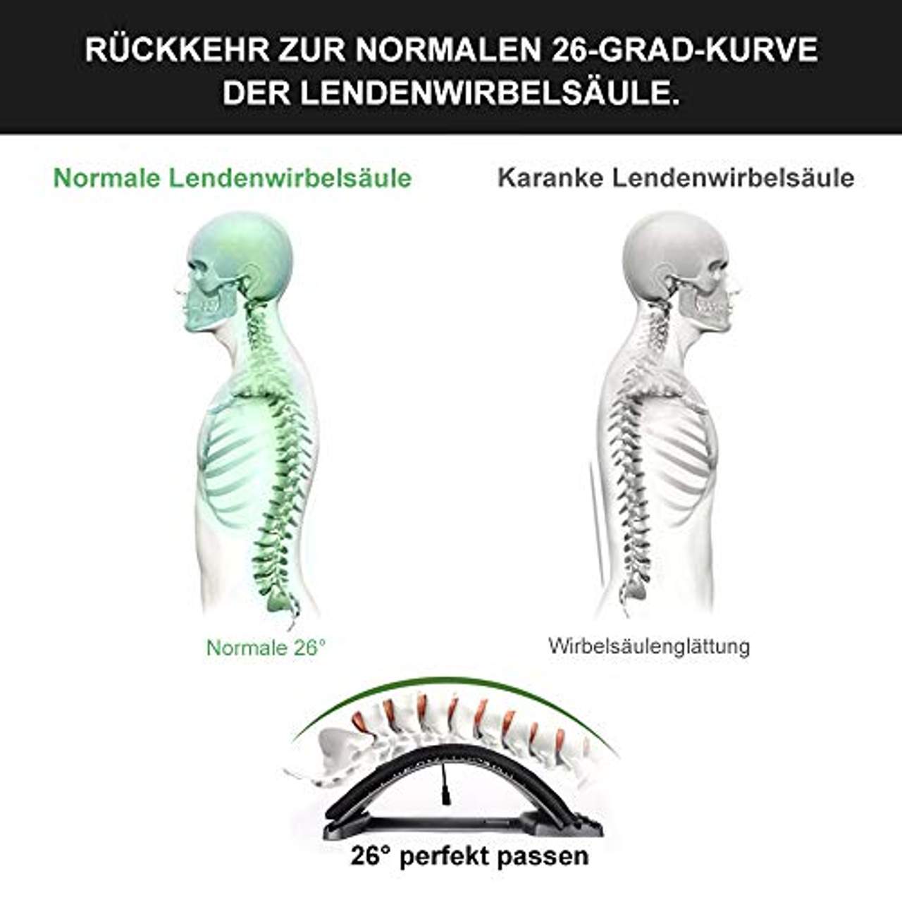 Dyna-Living Back Stretcher Rücken Strecker Wirbelsäulenstrecker