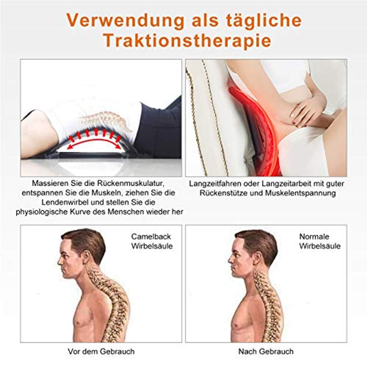 Dyna-Living Back Stretcher Rücken Strecker Korrektor Wirbelsäulenstrecker