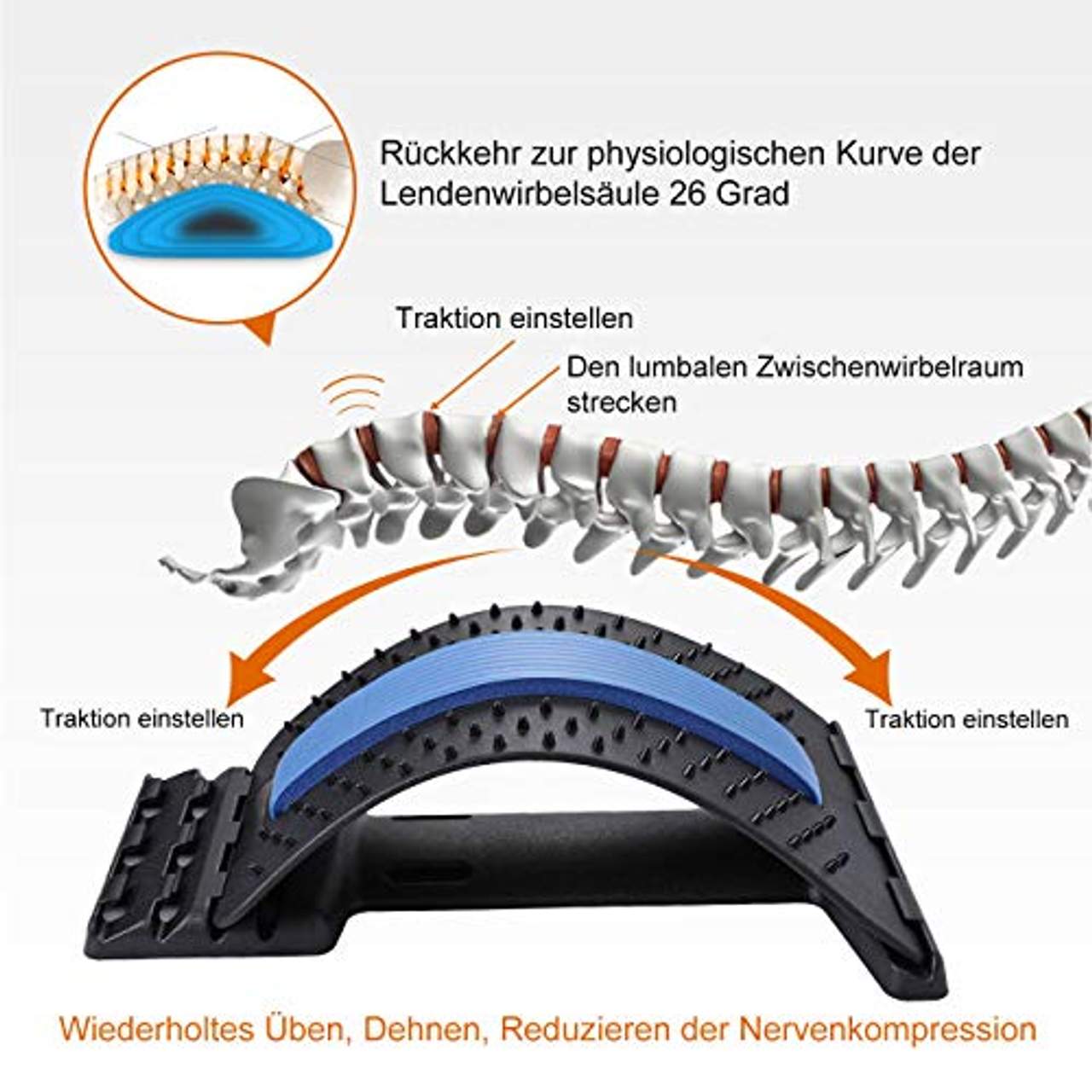 Dyna-Living Back Stretcher Rücken Strecker Korrektor Wirbelsäulenstrecker