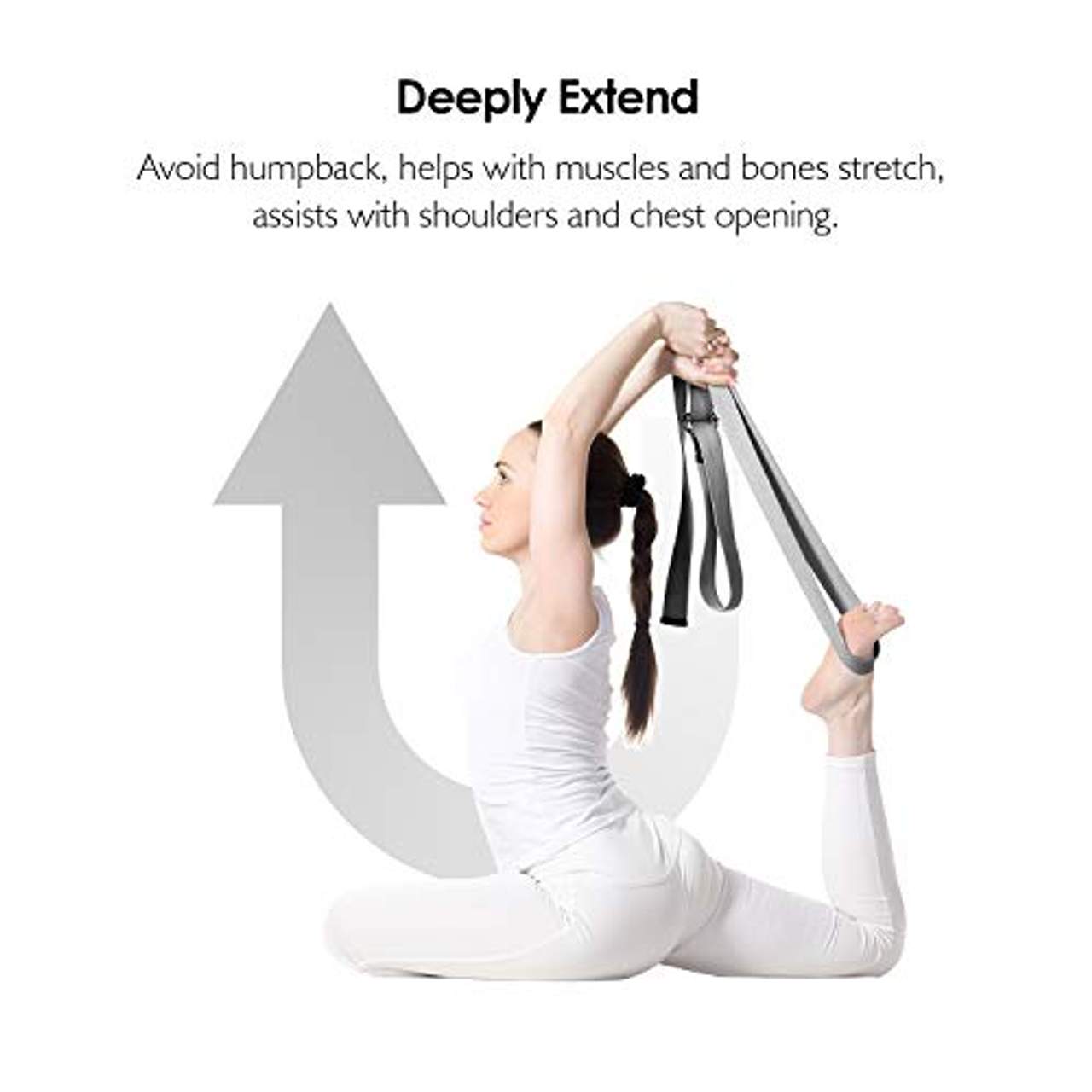 Reehut Yogagurt Baumwolle mit stabilem Verschluss aus 2 verstellbaren D-Ringen
