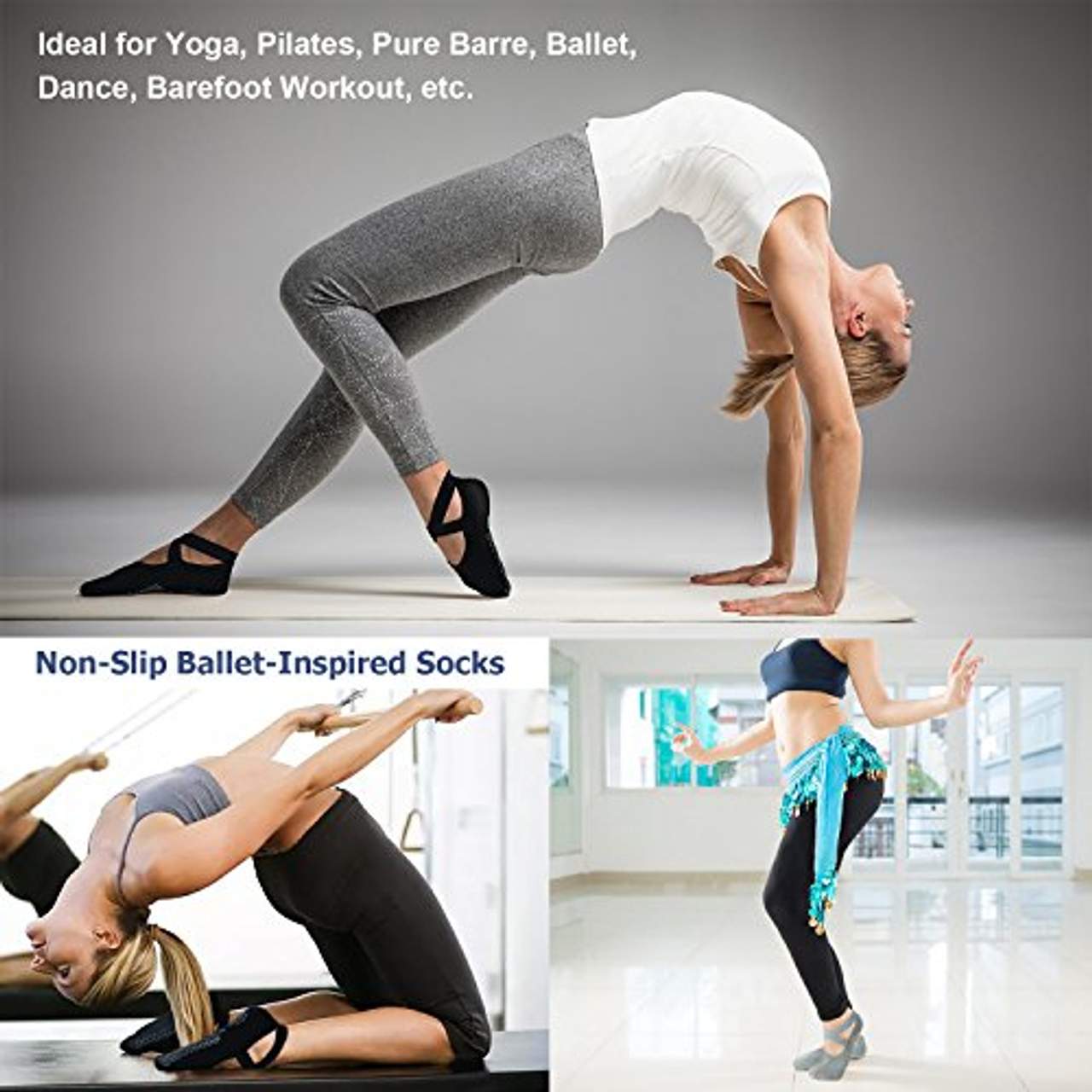 Ozaiic Yoga Socken für Damen rutschfeste