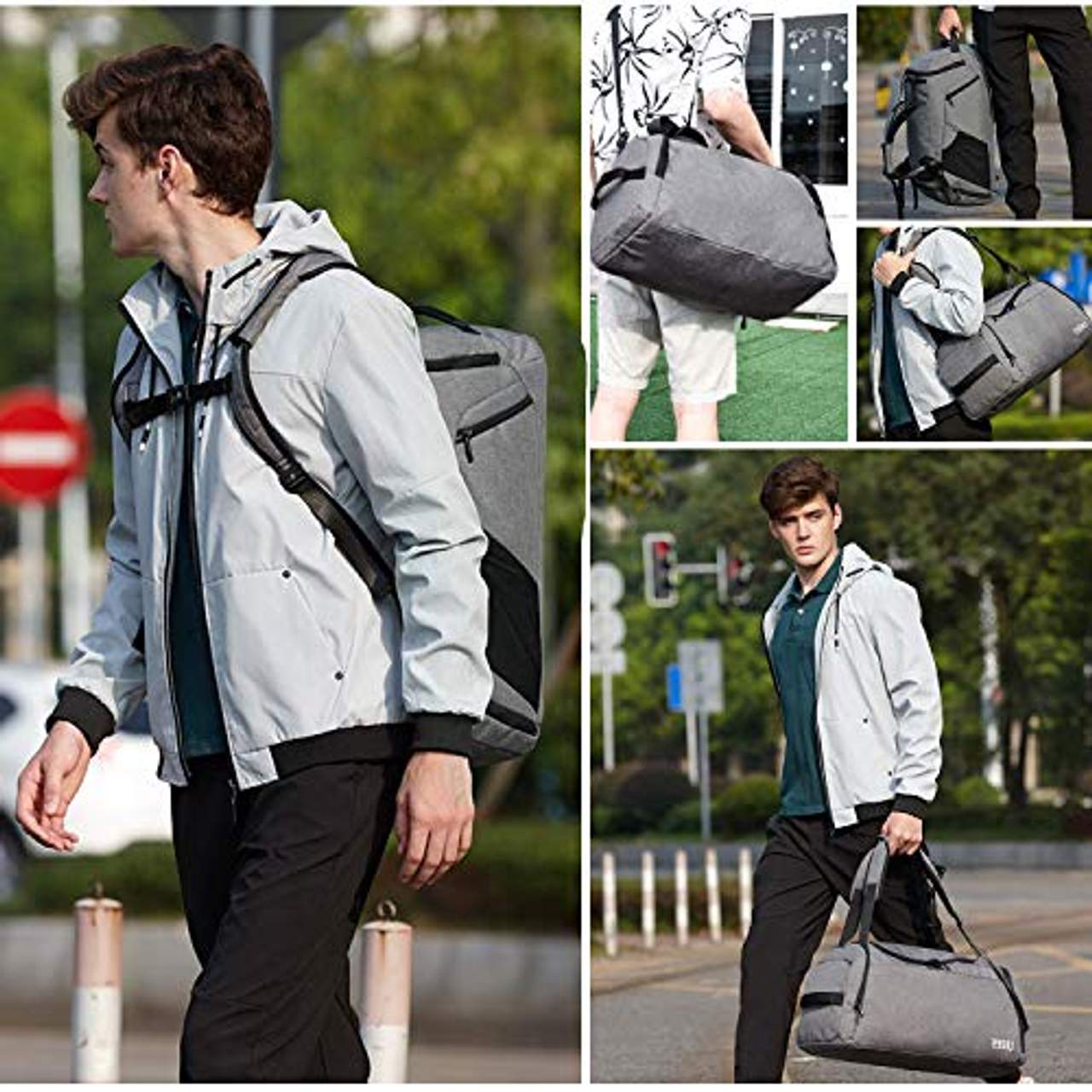 CySILI Reisetasche Sporttasche mit Rucksack-Handgepäck mit Schuhfach