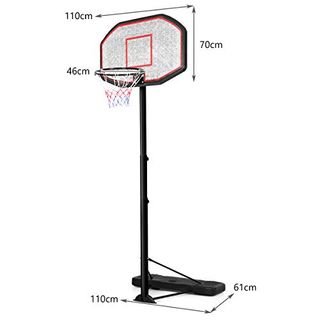 Basketballständer höhenverstellbar Basketballkorb Ständer mobil 210-305 cm 