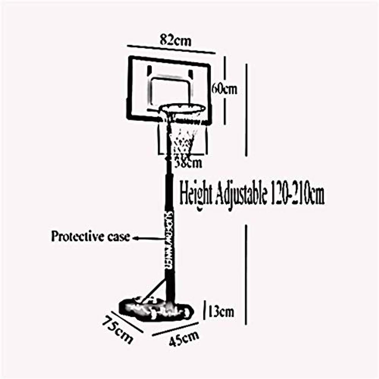 Suon Basketballständer Höhenverstellbar Von 120 Bis 210 cm Kinder- Basketballkorb