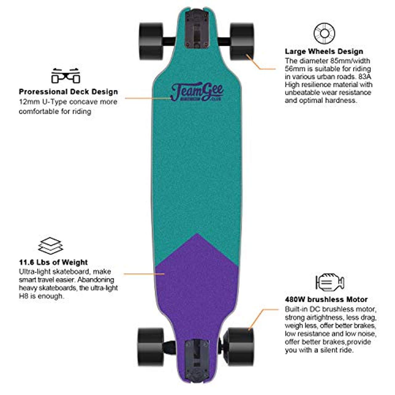 Teamgee H8 Elektro Skateboard