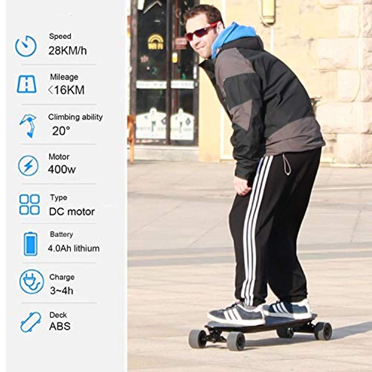 COLORWAY HB10 Elektro-Longboard Elektro Skateboard E Skateboard