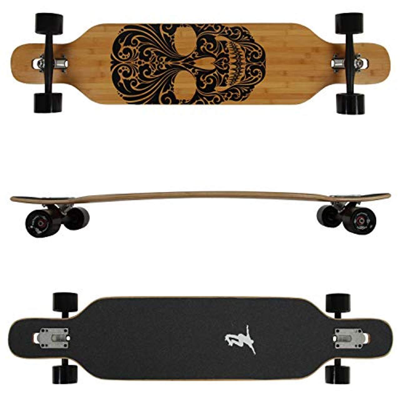 FunTomia Camber Longboard Skateboard Drop Through Cruiser Komplettboard