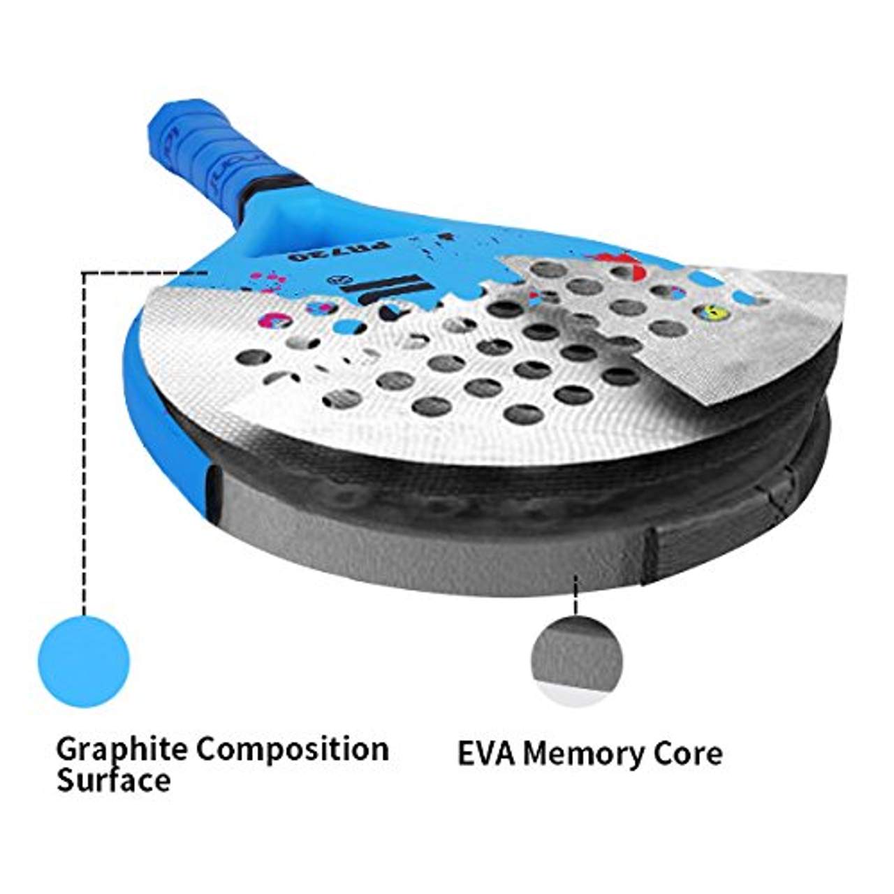 Ianoni Strand-Tennisschläger Karbonfaser-Oberfläche mit EVA-Memory-Schaumkern