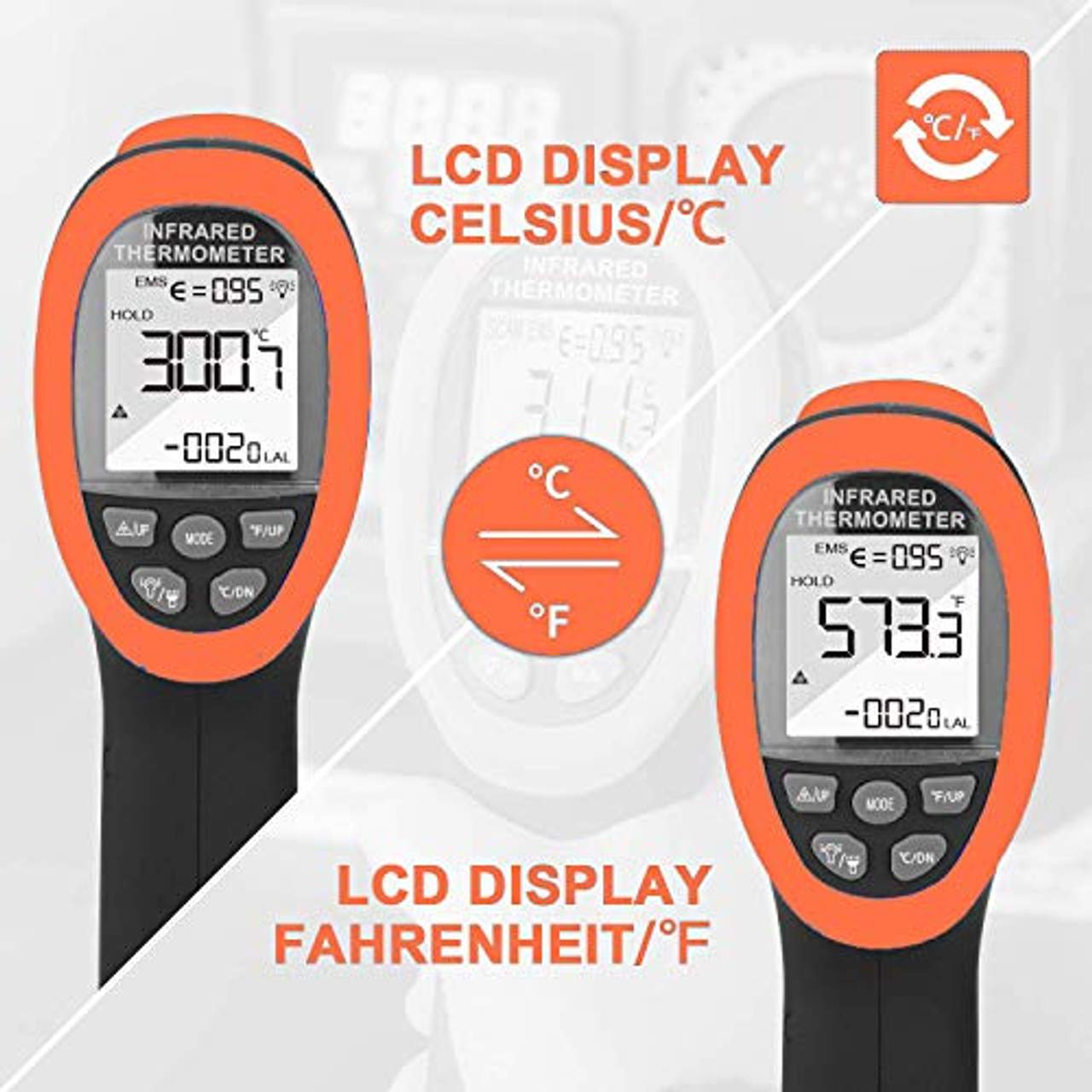 Infrarot Thermometer AP-985C Laser Thermometer Gun Digital