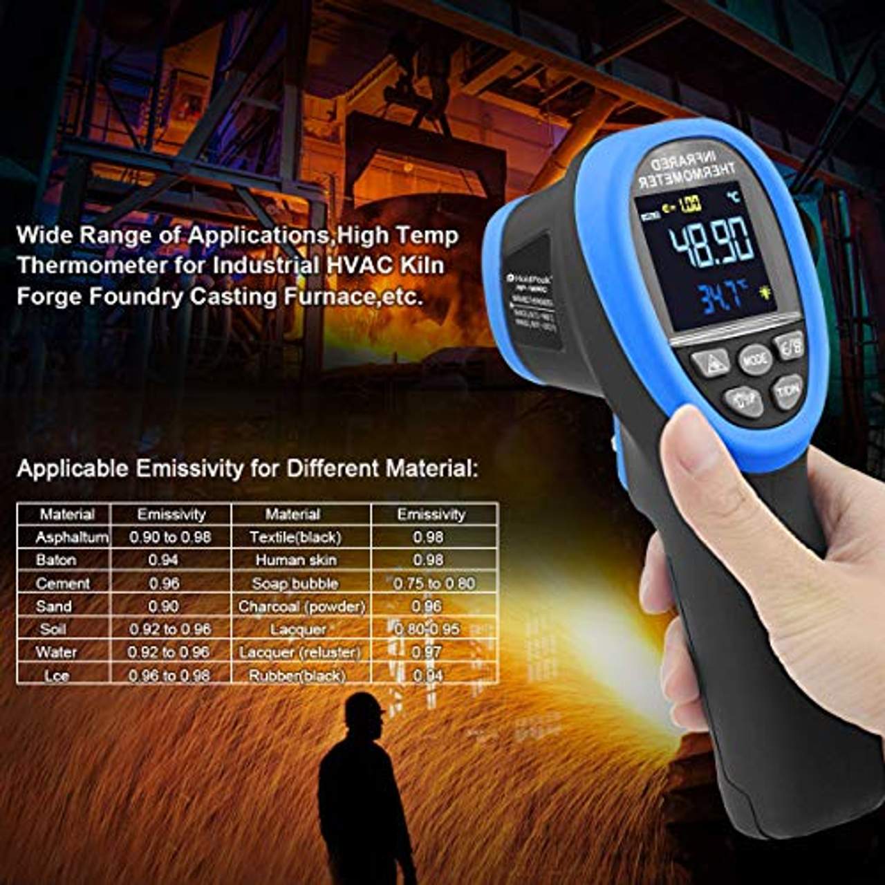 Infrarot Thermometer AP-1800C IR Laser Digital Thermometer