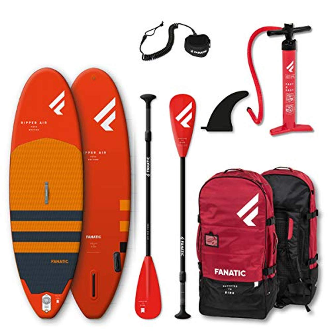 Fanatic Ripper Air 7';10"Aufblasbares SUP Stand Up Paddle Boarding Paket