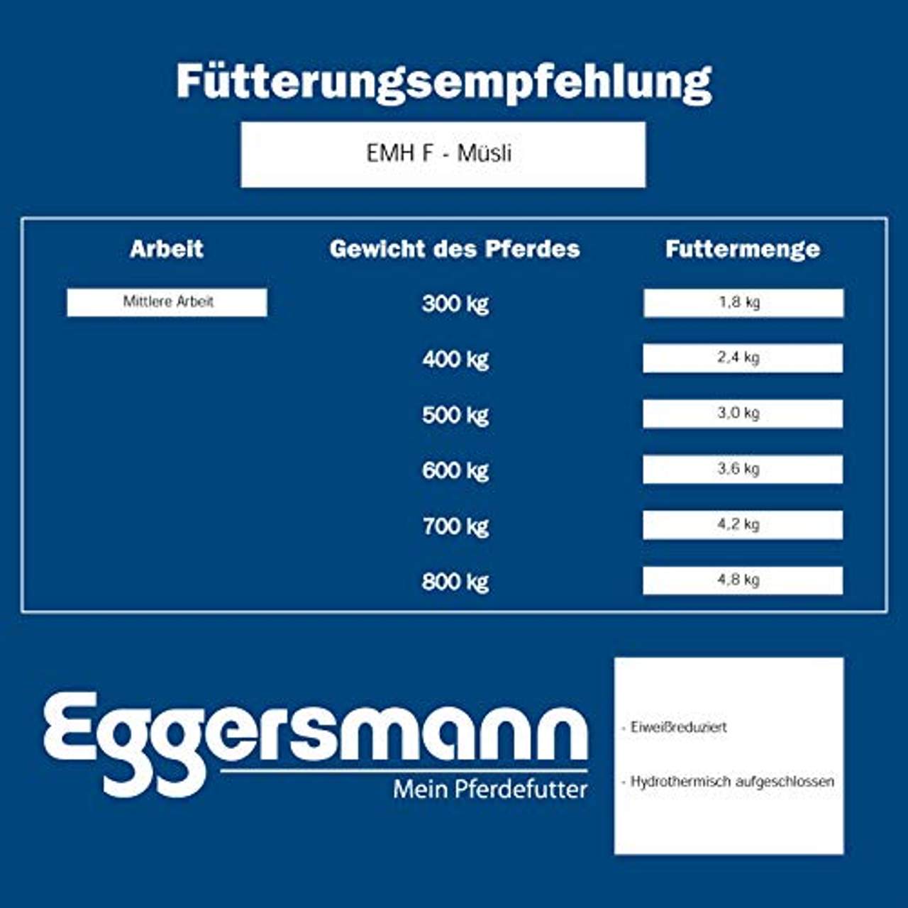 Eggersmann EMH F-Müsli Eiweißreduziertes Pferdemüsli ohne Hafer