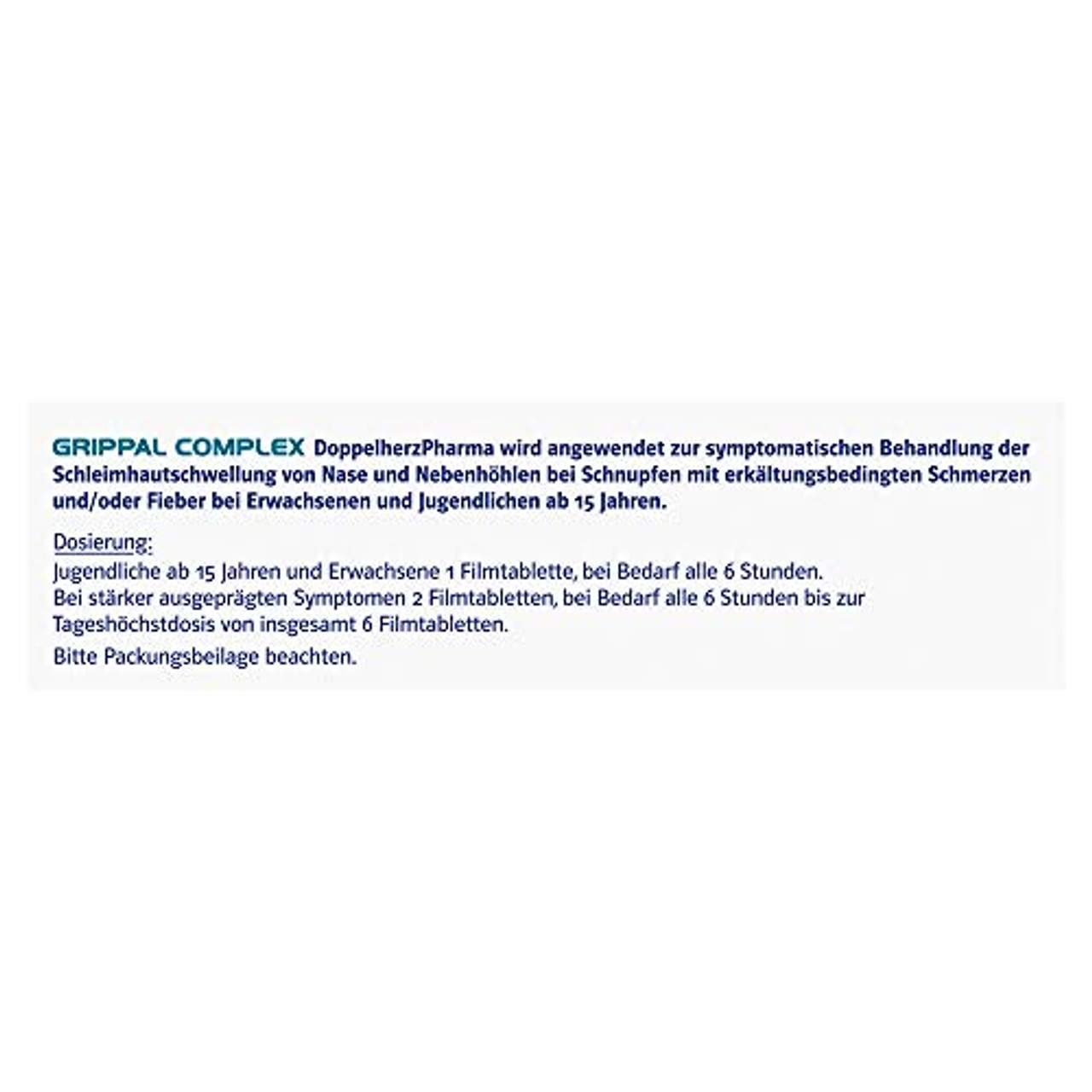 Grippal Complex DoppelherzPharma 200 mg/30 mg Filmtabletten
