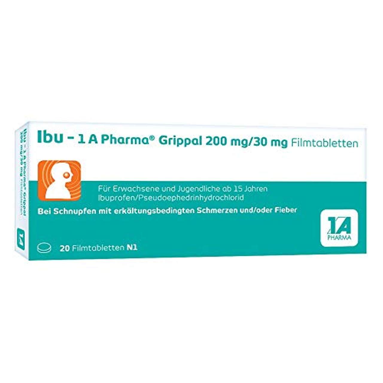 1 A Pharma GmbH Ibu 1 A Pharma Grippal 200 mg/30 mg Filmtabletten