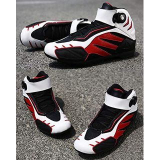 Motorradstiefel Für Männer – Sport-Lederstiefel Mit Schnellverschluss & Anti-Rutsch-Sohle | Größe 42, Blau
