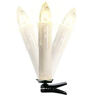 Hengda 40X LED Weihnachtskerzen mit Fernbedienung Timer Warmweiß Dimmbar Kerzen mit Batterien