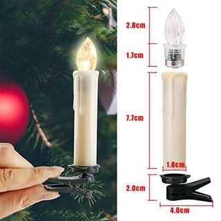 Miafamily 20-60er Weinachten LED Kerzen Weihnachtsbeleuchtung Lichterkette
