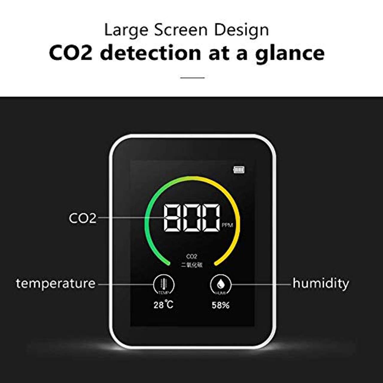 CO2 Messgerät Luftqualität Messgerät USB CO2 Kohlendioxid Detektor