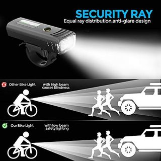 Ashui LED Fahrradlicht Fahrradbeleuchtung Fahrradlichter USB Wiederaufladbare Fahrrad Frontlicht Fahrradleuchte Licht Sensor Auto Fahrradlampen für MTB Rennrad