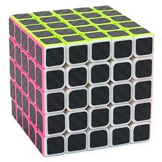 Coolzon Zauberwürfel 5x5x5 Speed Cube Würfel Carbon Faser Aufkleber