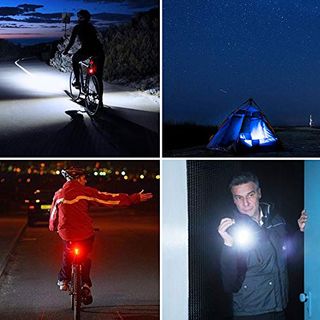 LIFEBEE LED Fahrradlicht LED Fahrradbeleuchtung StVZO Zugelassen USB Wiederaufladbare