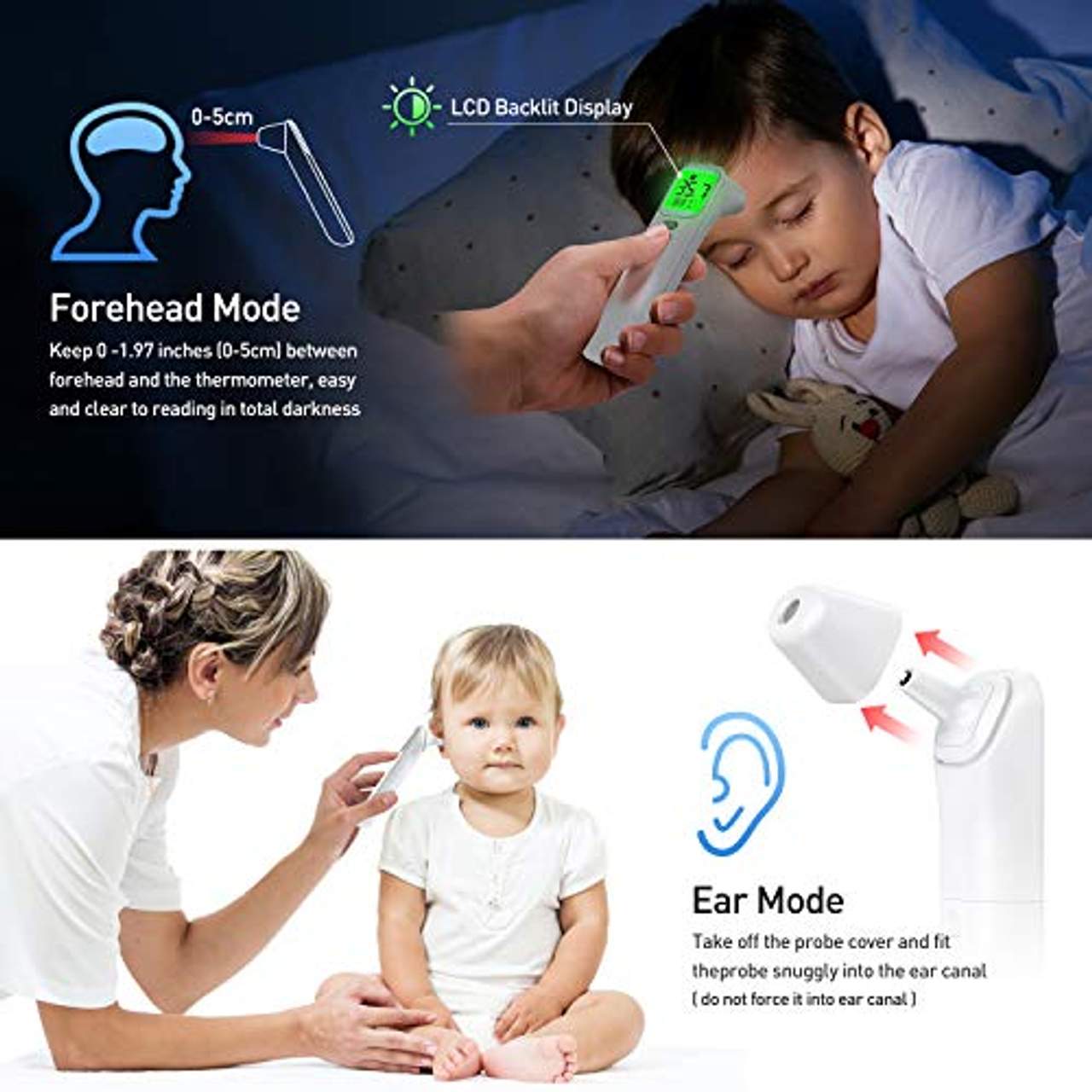 Fieberthermometer Kontaktlos IDOIT Digitales Kinder Stirnthermometer Infrarot