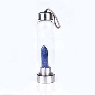 FENGCLOCK 550 Ml Naturquarz Wellness-Glas-Flasche Kristallwasserflasche