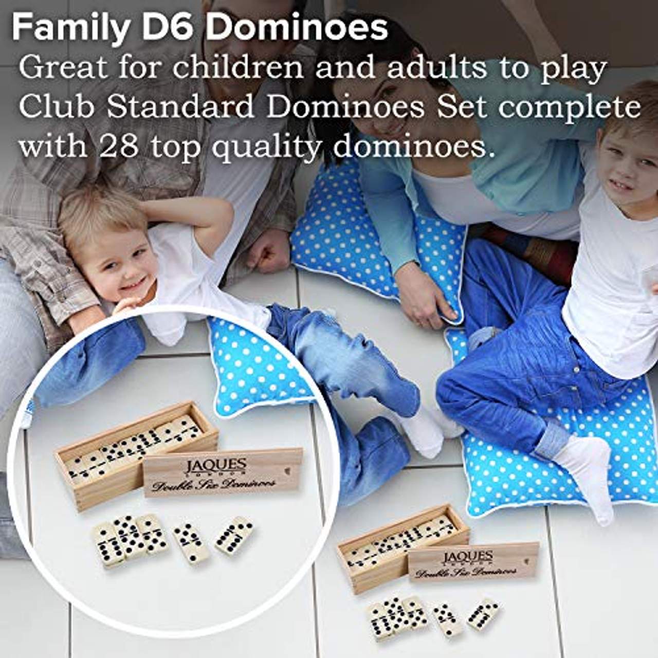 Jaques of London Dominoes Club Double Six 