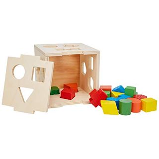 Schramm® Kinder Holz Steck Box Steckbox Sortierbox Steckspiel Puzzle Steckwürfel 