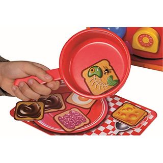 Zubehör für Tobi Toaster guter Zustand Pappteller bunte Pfännchen Küche Spiel 