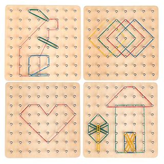 Holz Geoboard Geometriebrett Montessori Spielzeug Geometrisches Kinder  ☆de nb 
