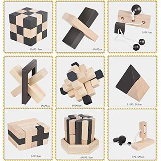 3D-IQ-Puzzle-Holz-Puzzlespiel-Knobelspiele-Geduldspiel-Raetselspiel Auswahl 