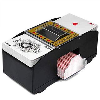 Kartenmischer elektrisch,Professioneller automatischer Kartenmischer Automatischer Hochgeschwindigkeits-Kartenmischer mit Batteriebetrieb f/ür Poker Holspe Kartenmischmaschine