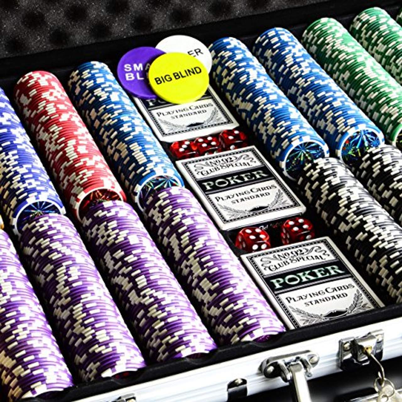 Pokerkoffer 1000 abgerundete Ocean Champion Chips hochwertige
