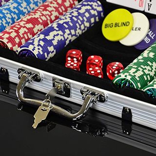 Deluxe Pokerkoffer mit 1000 Laser Pokerchips Poker Koffer Komplett-Set 