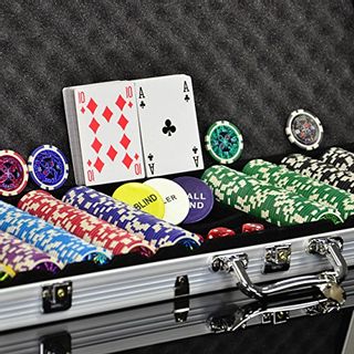 Pokerchips Pokerset Abschließbar Kartenspiel Pokerkoffer Alu 300 Chips Casino 