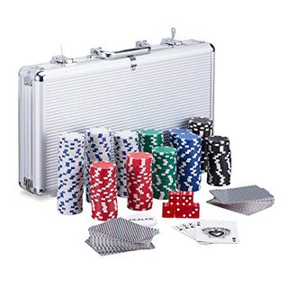 Relaxdays Pokerkoffer 300 Laser Pokerchips