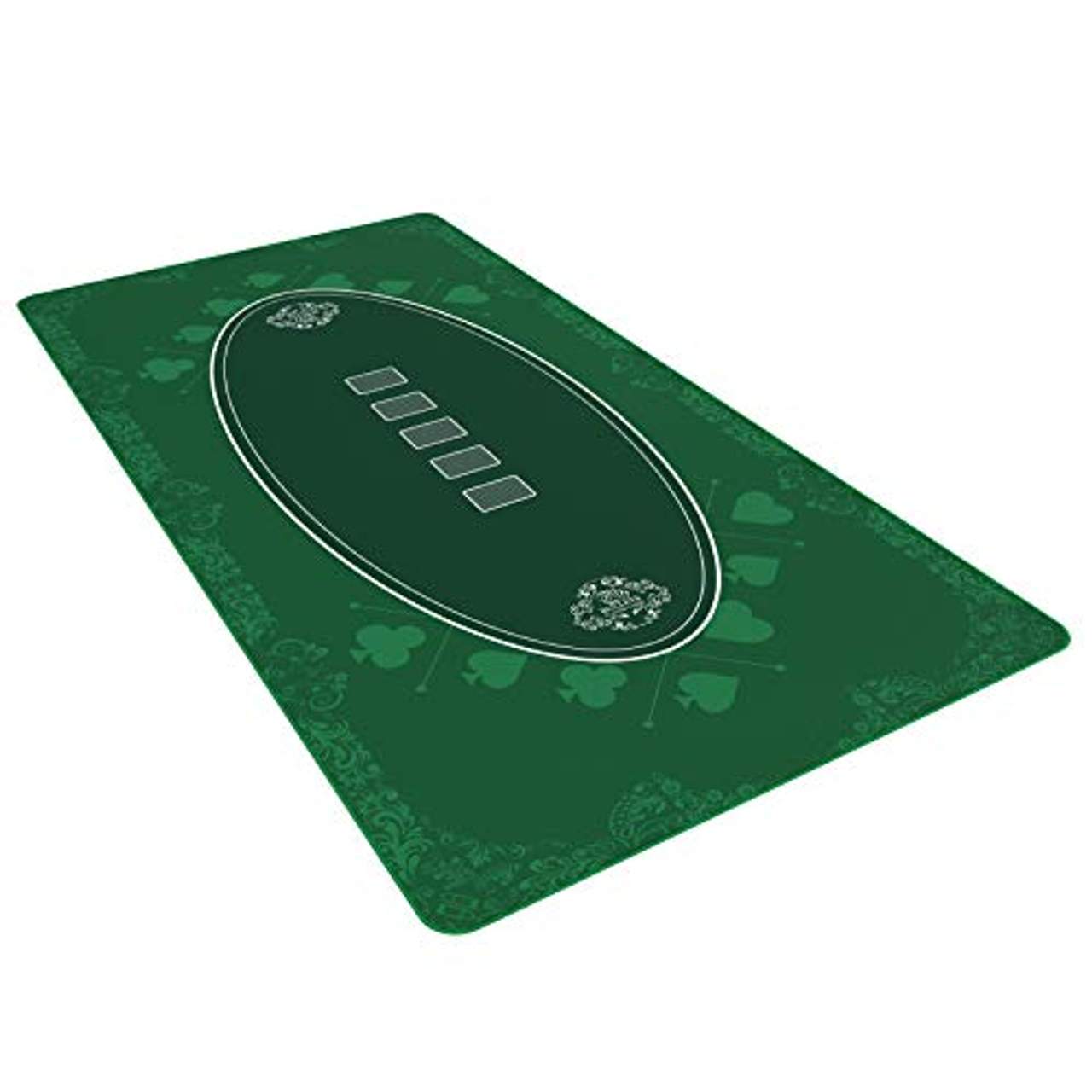 Bullets Playing Cards Designer Pokermatte grün in 180 x 90 cm