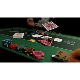 Bullets Playing Cards Pokermatte 90 x 180cm grün