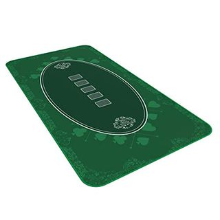 Bullets Playing Cards Designer Pokermatte grün in 160 x 80cm