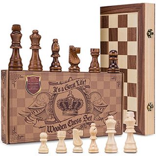 aGreatLife Königliches Schachspiel aus Holz handgefertigt