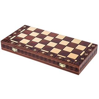 AMBASADOR LUX Schachbrett und Schachfiguren Holz SQUARE Schach Schachspiel 